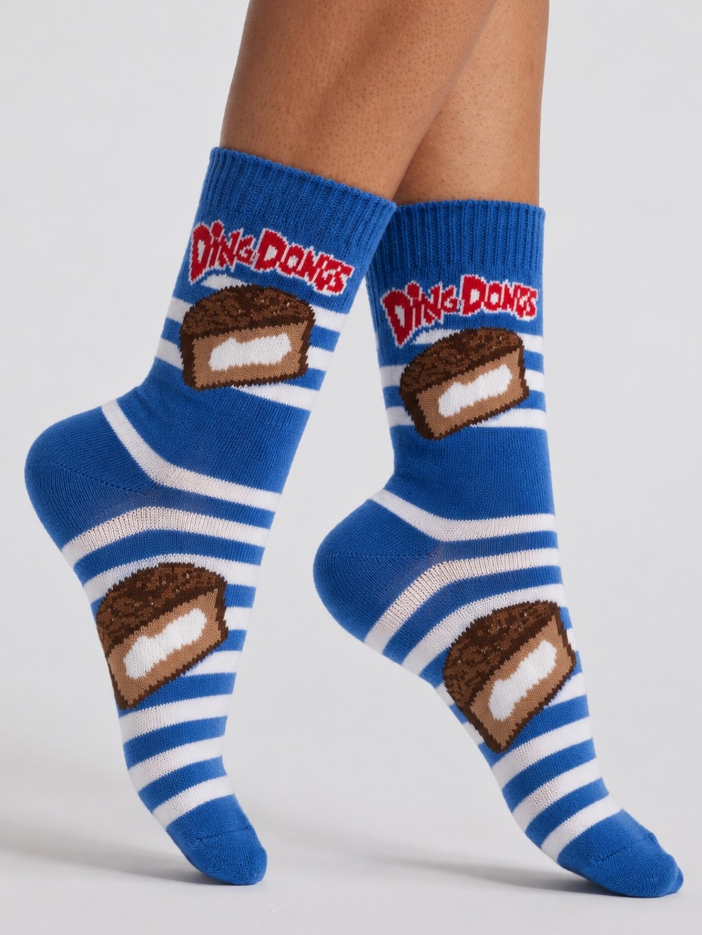 Hostess Ding Dongs Blue Crew Socks UNISEX sizing